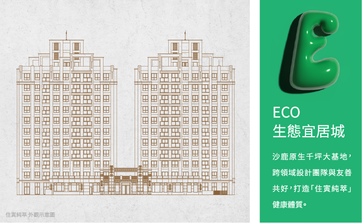ECO生態移居城 沙鹿原生千坪大基地，跨領域設計團隊與友善共好，打造「住寅純萃」健康體質。